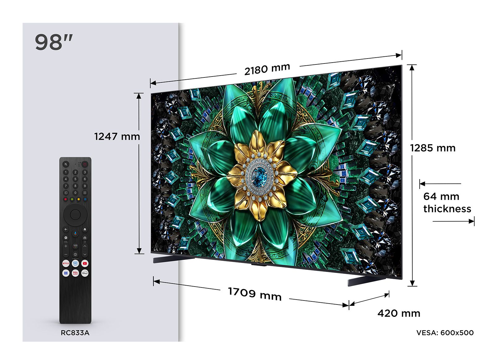 TCL 98Q6C / TV screen / 98 inch / 2025