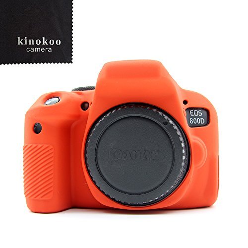 kinokoo Silicone Camera Case Compatibel voor Canon EOS 800D, Rood