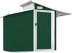 vidaXL Tuinschuur - 270x130x208,5 cm - Gegalvaniseerd Staal - Groen