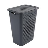 SUNDIS Pixel, wasmand 50l, met deksel, grijs
