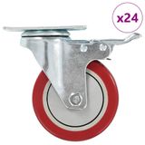 vidaXL Zwenkwielen 24 st 100 mm