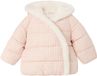 Vertbaudet Gewatteerde babyjas met capuchon roze (poederkleur) - Maat 104