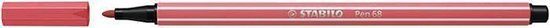 STABILO Pen 68 Brush - Premium Brush Viltstift - Rust Red - per stuk