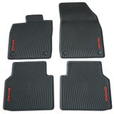Skoda 5LA061500B allweather vloermatten 4X rubberen matten rubber vloermatten met Enyaq opschrift, zwart/rood