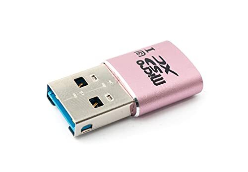 Systems SD-kaartadapter Micro SD naar USB 3.0 type A female kabel Memory Card Reader Roze