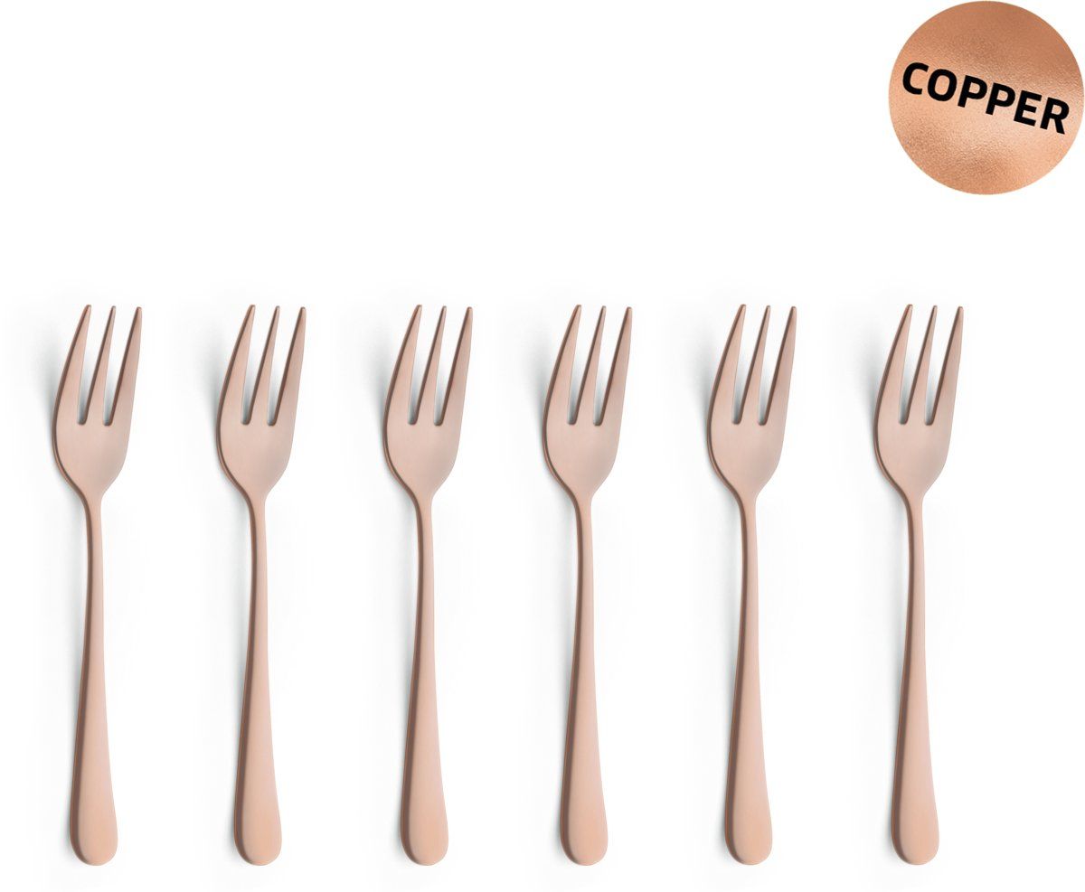 Amefa Vintage Koper PVD - 6 taartvorkjes