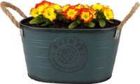 Sunnydays Pot - Zink - Petrolblauw - L29 x D18 x H15 cm