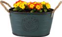 Sunnydays Pot - Zink - Petrolblauw - L29 x D18 x H15 cm
