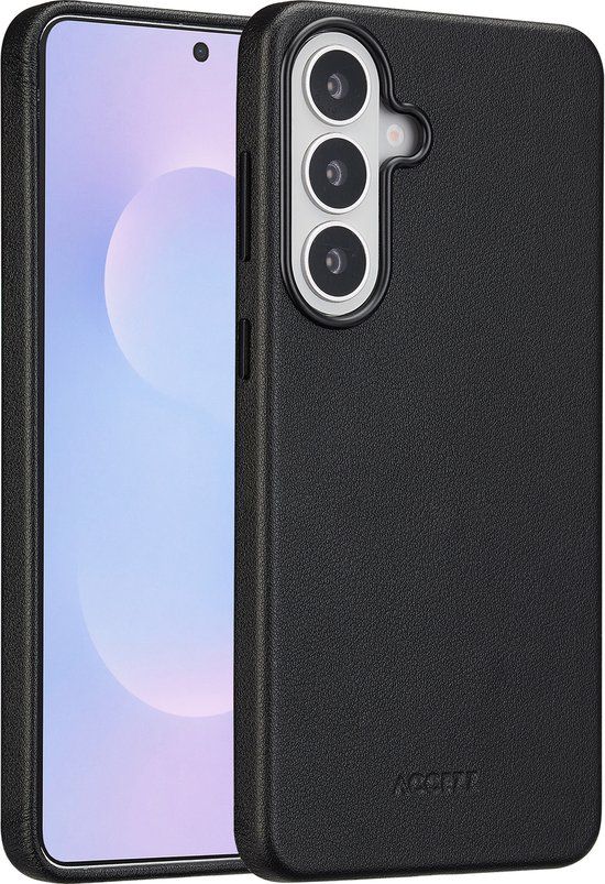 Accezz Leather Backcover met MagSafe Ring voor Samsung Galaxy S26 Plus - Black