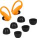 kwmobile 6x cover voor oordopjes - geschikt voor Beats Powerbeats Pro 2 - Van memory foam in zwart - Maat S, M en L