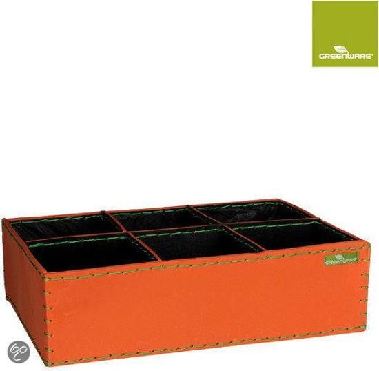 Greenware - Buitenpot Rechthoek SUKI - L39B26H12.5 - Oranje - 8712799425255