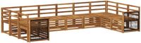 vidaXL - Hoek loungeset - 10 zitplekken - Naturel - Massief Acacia Hout
