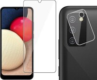 Screenprotector geschikt voor Samsung Galaxy A02s - Camera Screen Protector Glas