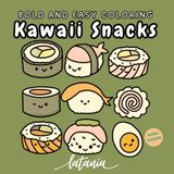 Kawaii Snacks: A Bold and Easy Cute Food Coloring Book