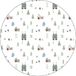 Bonateks Tapis de souris rond imprimé numériquement, base antidérapante, pour bureau et maison, diamètre : 22 cm