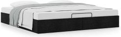 vidaXL Bedframe zonder matras 160x200 cm stof zwart