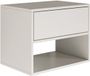 Selsey Framme – Hangend nachtkastje met lade en open vak, wit, 50 cm