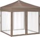 vidaXL Partytent inklapbaar met zijwanden 2x2 m taupe