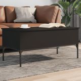 Prolenta Maison Exclusive Salontafel, zwart, 100x50x45 cm, houtvezel en metaal