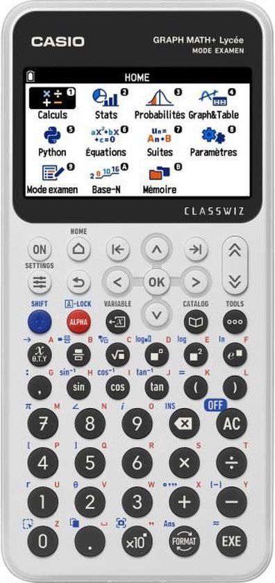 Casio Grafische rekenmachine - Middelbare school - Wiskunde+ - Wit