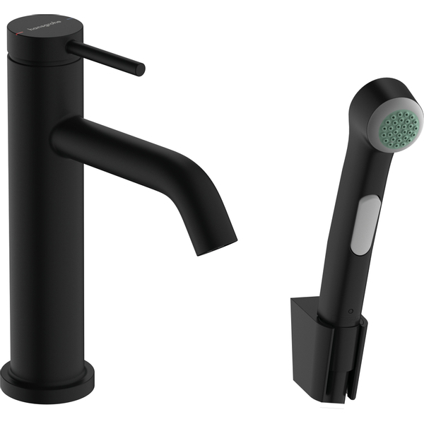 Hansgrohe Tecturis wastafelkraan 110 met handdouche m.zwart 73211670