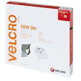 Velcro Klettband zum Aufnähen, Haken & Flausch 30mm x 10m Schwarz