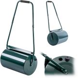 KADAX Gazonroller, breedte 50 cm, diameter 32 cm, vulbaar met water of zand, metalen tuinroller, tuinwals voor gazononderhoud en bodemverdichting