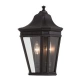 Feiss LED Wand Buitenlamp Cotswold Lane | 2X E14 Max 60W | IP44 | Dimbaar | Black
