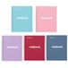 Miquelrius Set van 5 A5-schriften, emotiesboek, 120 vellen 90 g/m², notitieboek met raster, gebonden en spiraalbinding, 2 gaten voor opslag, ideaal voor terug naar school of kantoor
