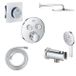 Grohe Grohtherm SmartControl set de douche de pluie – Ø31 cm douchette principale – bras mural droit de 38 cm – incluant partie encastrée – chrome