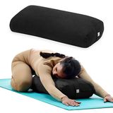Gaiam Yoga Bolster - lang, rechthoekig meditatiekussen - ondersteunend kussen voor herstellende yoga en zitten op de vloer - ingebouwde draaggreep - machinewasbaar hoes