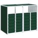 Abri pour conteneurs Abri pour 2 conteneurs 144x81x113 cm acier vert