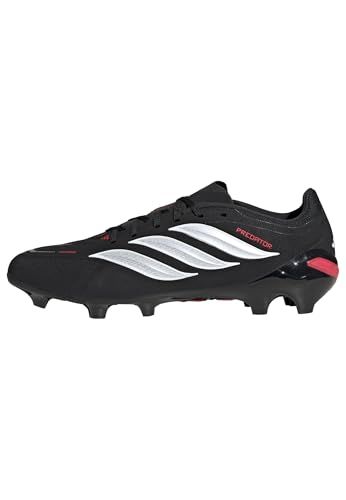 adidas Predator League Firm Ground Football Boots Shoes, Core Black/Ftwr White/Lucid Red, 36 2/3 EU
