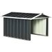 Pangivo Abri de jardin pour robot tondeuse Garage en acier galvanisé Toit double pente gris