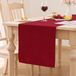 Sans marque Chemin de table aspect lin - Rouge - 40 x 240 cm