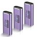 OTraki Set van 3 type C-aansluiting op type C-aansluiting, audio-/video-overdracht PD 240 W opladen (40 Gbit/s), rechte adapter, grijze aluminiumlegering