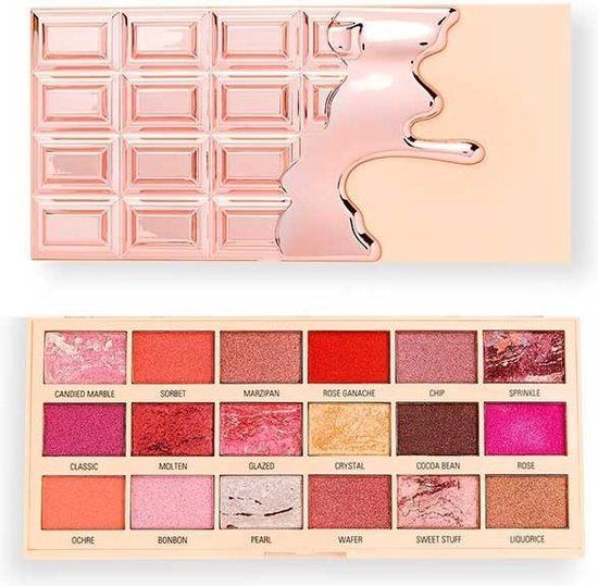 I Heart Revolution I Heart Chocolate - Marble Rose Gold Eyeshadow Palette - 18 Colors
