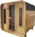 AXI Kubus Buitensauna XL - Sauna d'extérieur pour 4-8 personnes – 208 x 176 x 210 cm – Bois d'épicéa thermotraité – Porte & fenêtres en verre de sécurité trempé – Bien-être dans votre jardin – Hors poêle de sauna