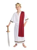 Bristol Novelty Ltd Bristol Novelty Childrens/Kids Roman Emperor Costume (White/Red/Gold)