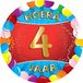Bellatio Decorations Bierviltjes 4 jaar - 25 stuks - multicolor