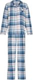 Pastunette - Flannel Check - Pyjama - Doorknoop - Katoen/Flanel - Blauw - Maat 36