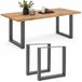 Mucola Set de 2 pieds de table acier Pieds de table Pieds de table design industriel - Gris 70x72 cm