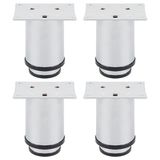 cyclingcolors 4 pieds pour meubles Ø50 mm hauteur 100 mm chromé brillant