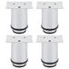 cyclingcolors 4 pieds pour meubles Ø50 mm hauteur 100 mm chromé brillant