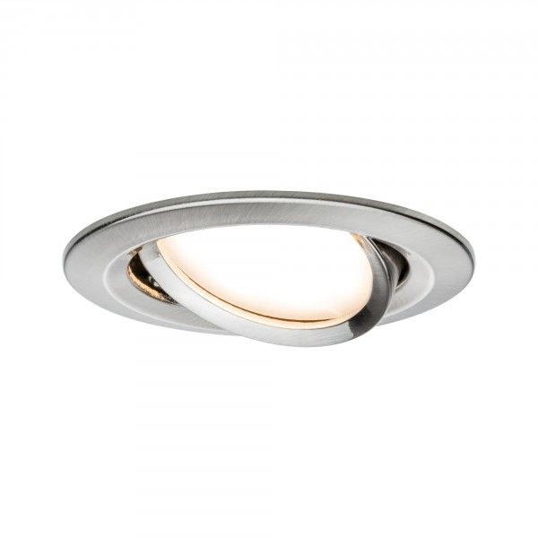 Paulmann Nova Coin LED Inbouwlamp - Zwenkbaar - 6W - 2700K - Staal Geborsteld