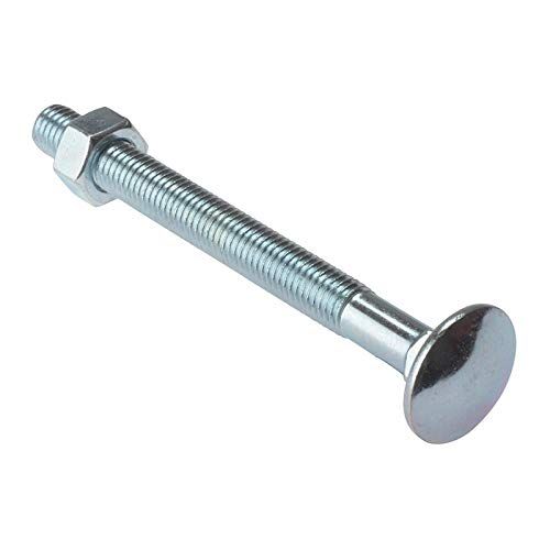 Forge Fix Carriage Bolts | M6 x 130mm | Zinc Plated | Pack of 10