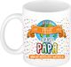 Bellatio Decorations Mok papa Pieter - wit - keramiek - 300 ml