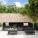 Prolenta Maison Exclusive - Salon de jardin 7 pcs avec coussins gris bois massif