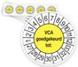 Merkloos / Sans marque Ricard Keuringsstickers VCA 2027 | 50 stuks, Ø 35 mm | Geel