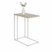 Relaxdays Table d'appoint forme U - 64 x 50 x 35 cm - Blanc-Brun